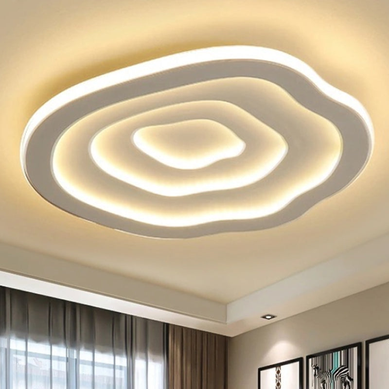 AureliaWave Wavy Acrylic Ceiling Light With Warm White LED Energy Efficient - OpalDwell