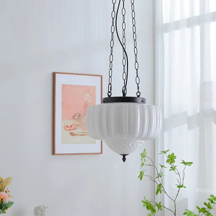 Modern white minimalist pendant light | OpalDwell - OpalDwell