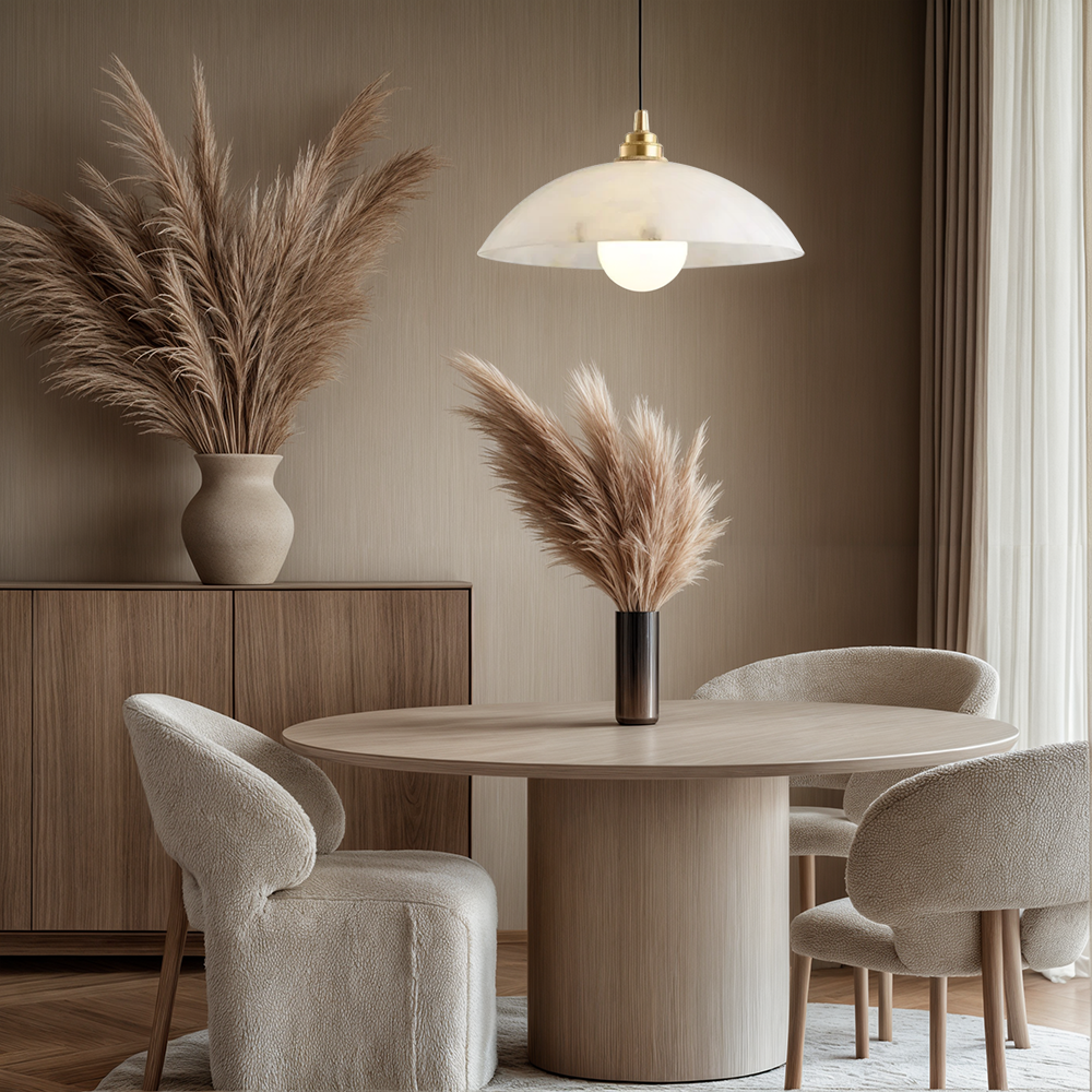 Elara | Alabaster & Marble Hanging Lamps - OpalDwell