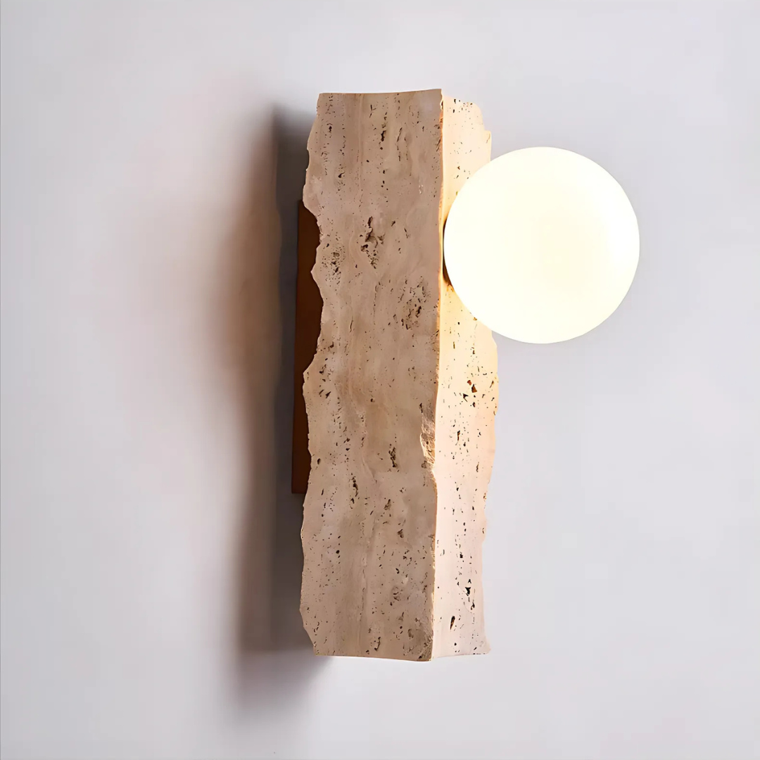Orion Stone Wall Sconce Handcrafted G9 LED Lighting - OpalDwell