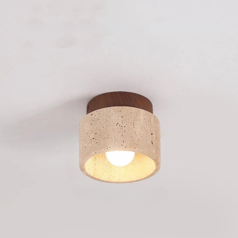 Elara Travertine Chandelier for Hallways and Staircases Modern Recessed Design - OpalDwell