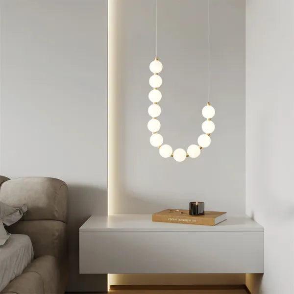 LustreNova Brass Necklace Chandelier For Elegant Spaces - OpalDwell