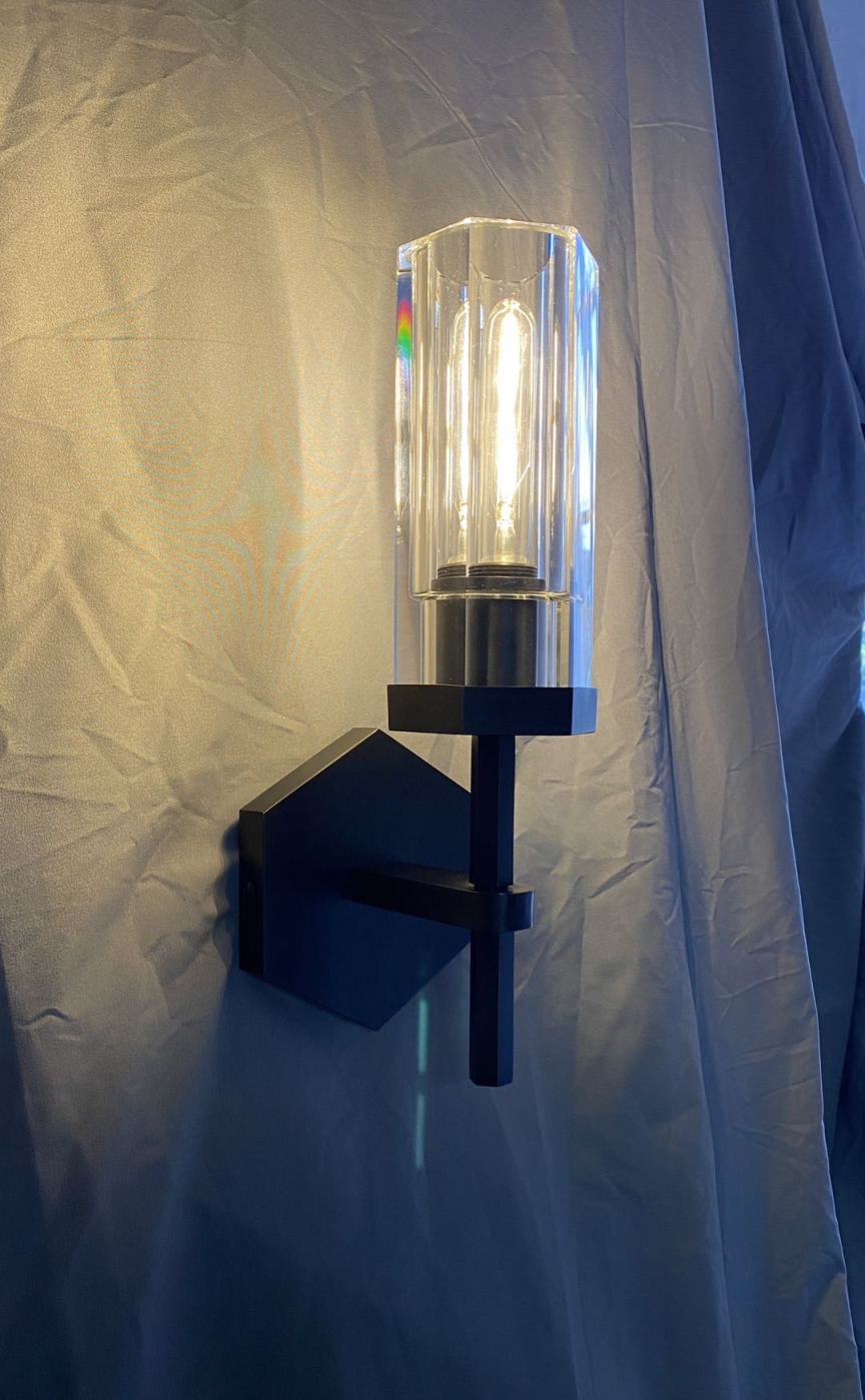 AstraLux Crystal LED Wall Sconce With Clear Glass Shades - OpalDwell