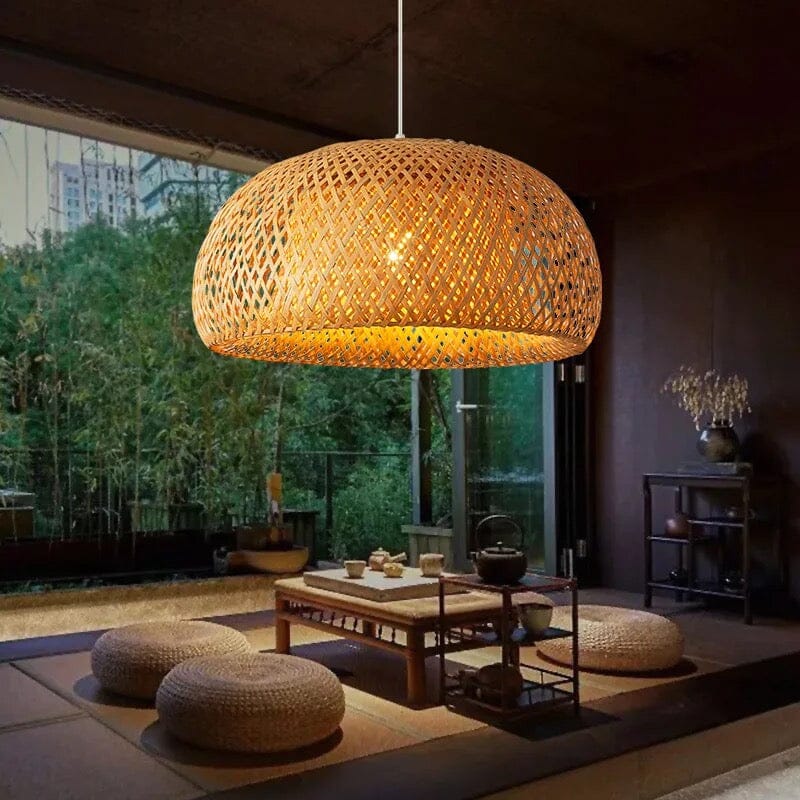 Basket Lampshade in Bamboo - OpalDwell