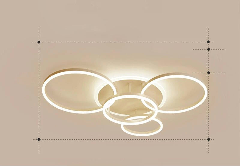 LunaRing LED Ceiling Light with Soft Tranquil Ambient Glow - OpalDwell
