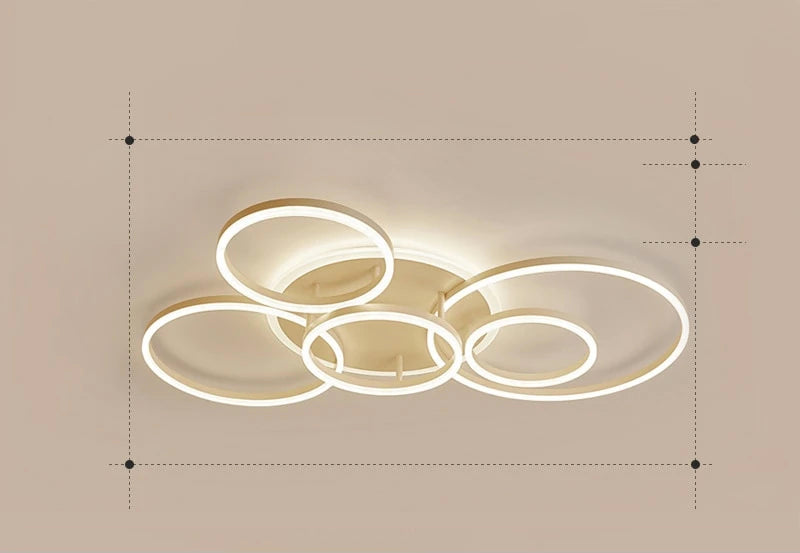 LunaRing LED Ceiling Light with Soft Tranquil Ambient Glow - OpalDwell