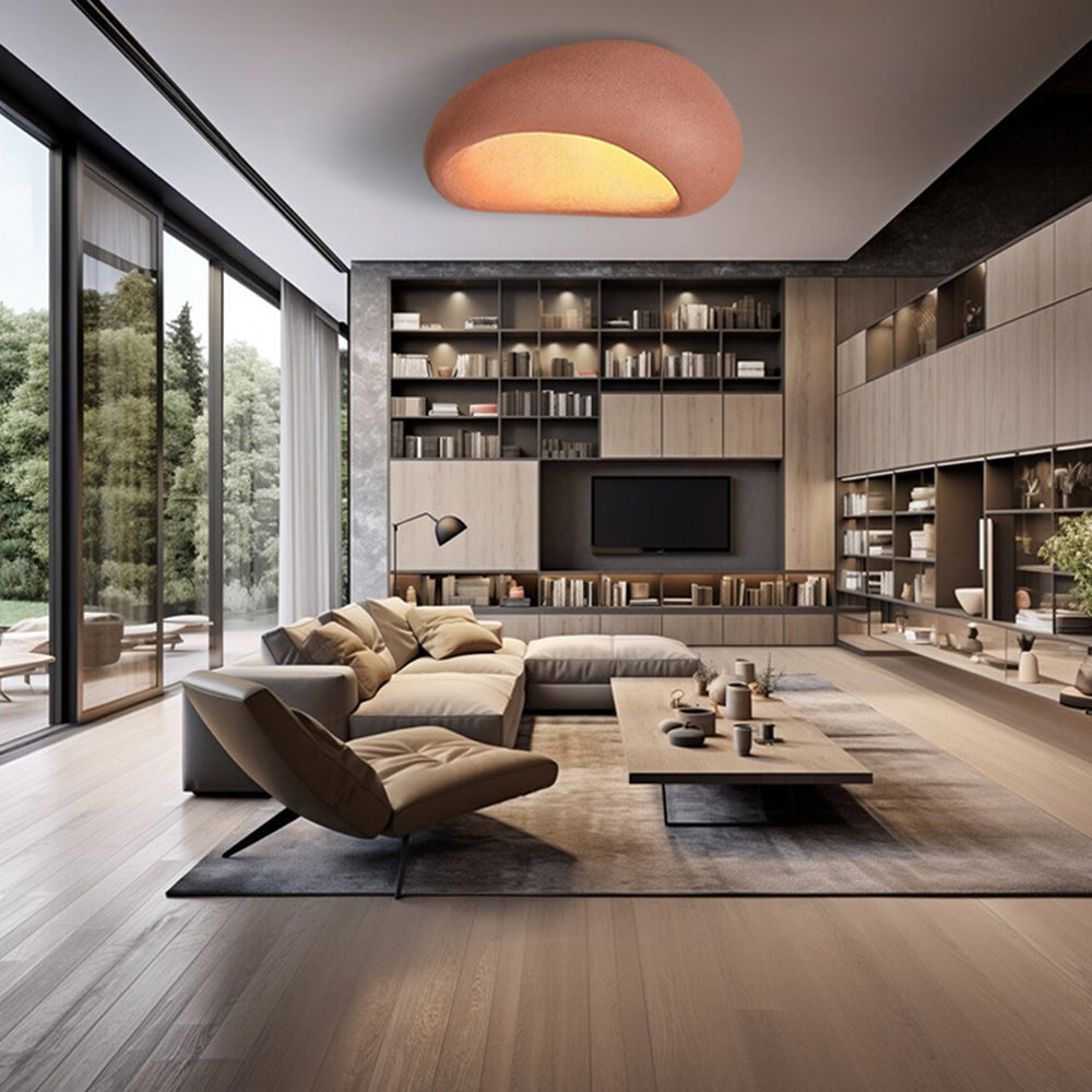 Yunari Glow Ceiling Light Japanese Wabi Sabi Decor - OpalDwell