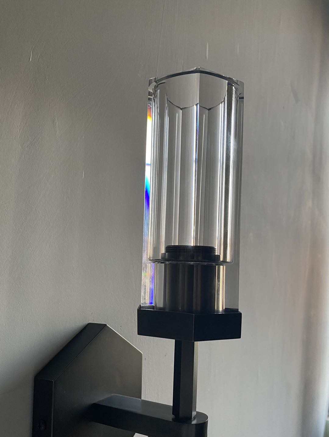 AstraLux Crystal LED Wall Sconce With Clear Glass Shades - OpalDwell