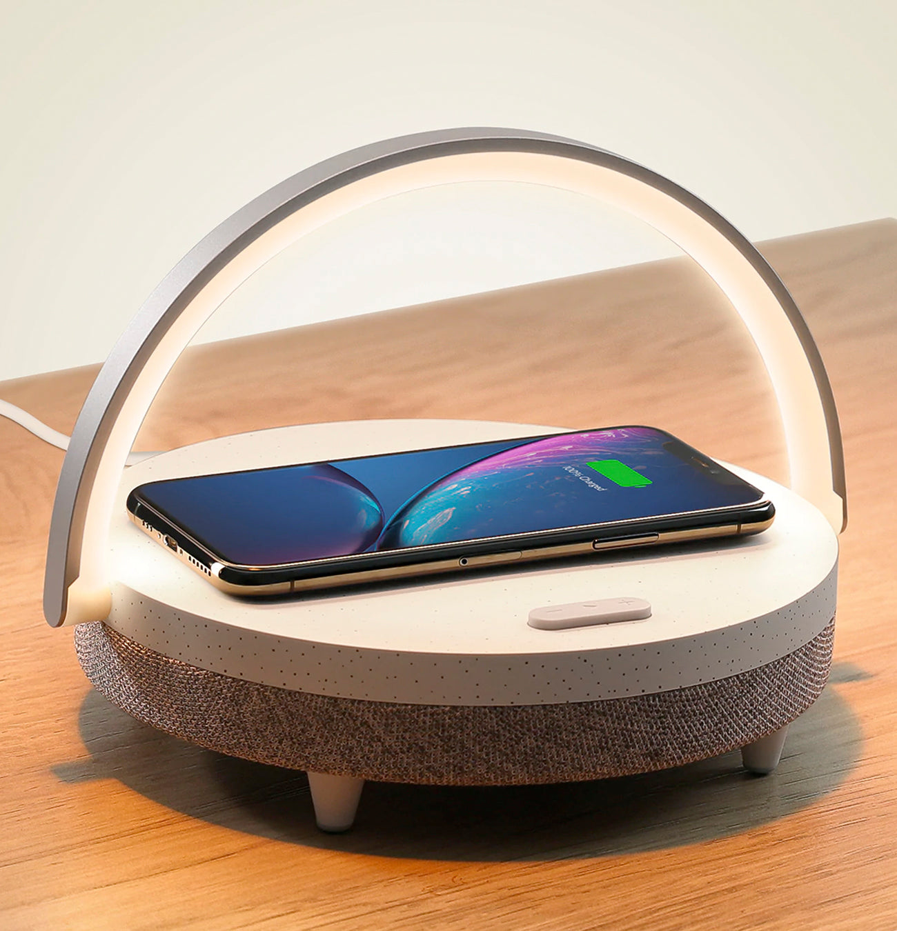 LumaNova 4 In 1 Bedside Lamp With Wireless Charging And Bluetooth Speaker - OpalDwell