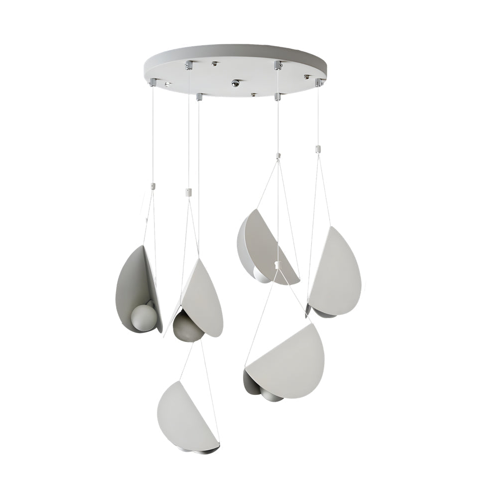 NovaLume Linear Pendant Light in White Matte Metal - OpalDwell