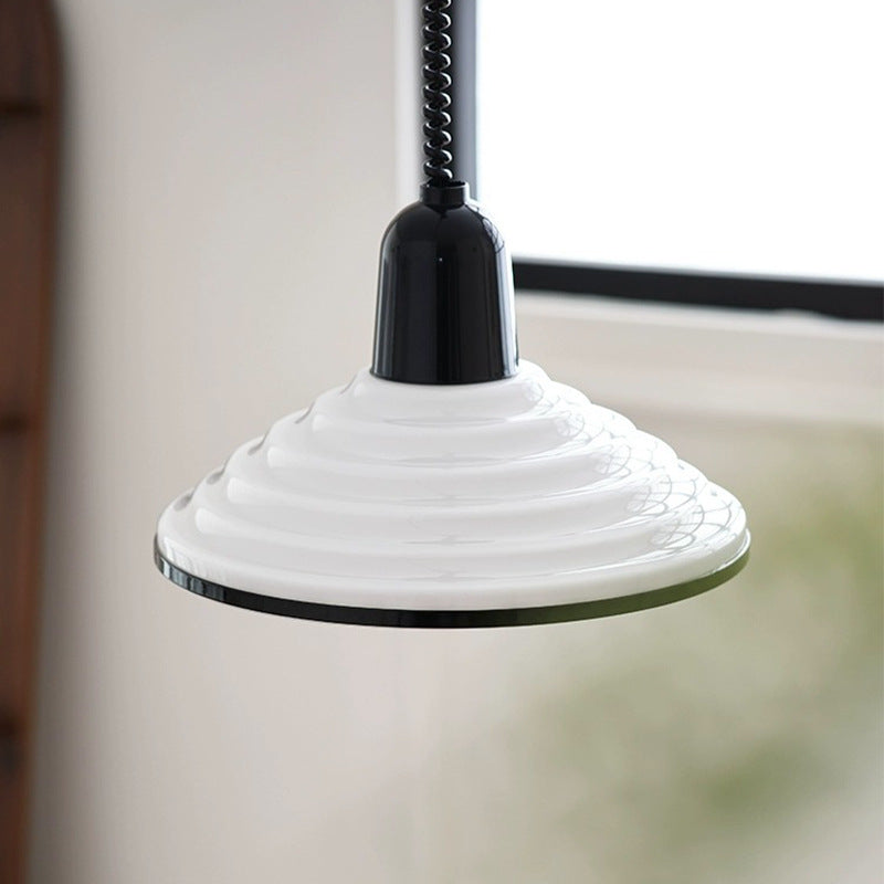 Luminelle Cream Glass Chandelier With Soft Lampshade - OpalDwell