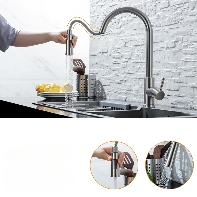 FluxMix Smart Sensor Kitchen Tap With Touchless Faucet OpalDwell