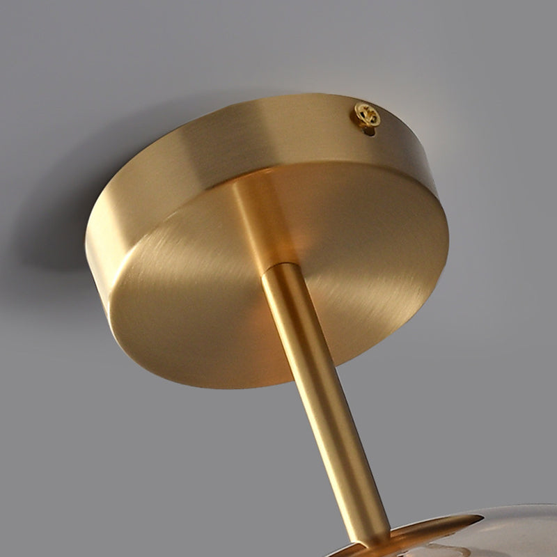 AuroraCircle Modern Black and Gold Round Ceiling Lamp - OpalDwell