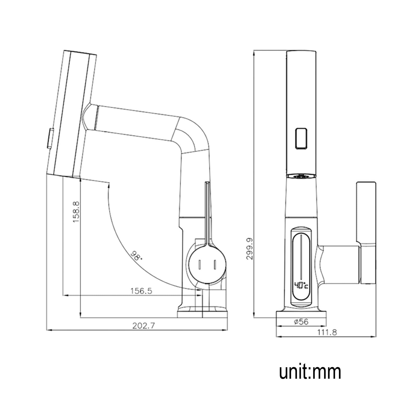 Vellaro Single Hole Brass Faucet for Hot and Cold Water | OpalDwell OpalDwell