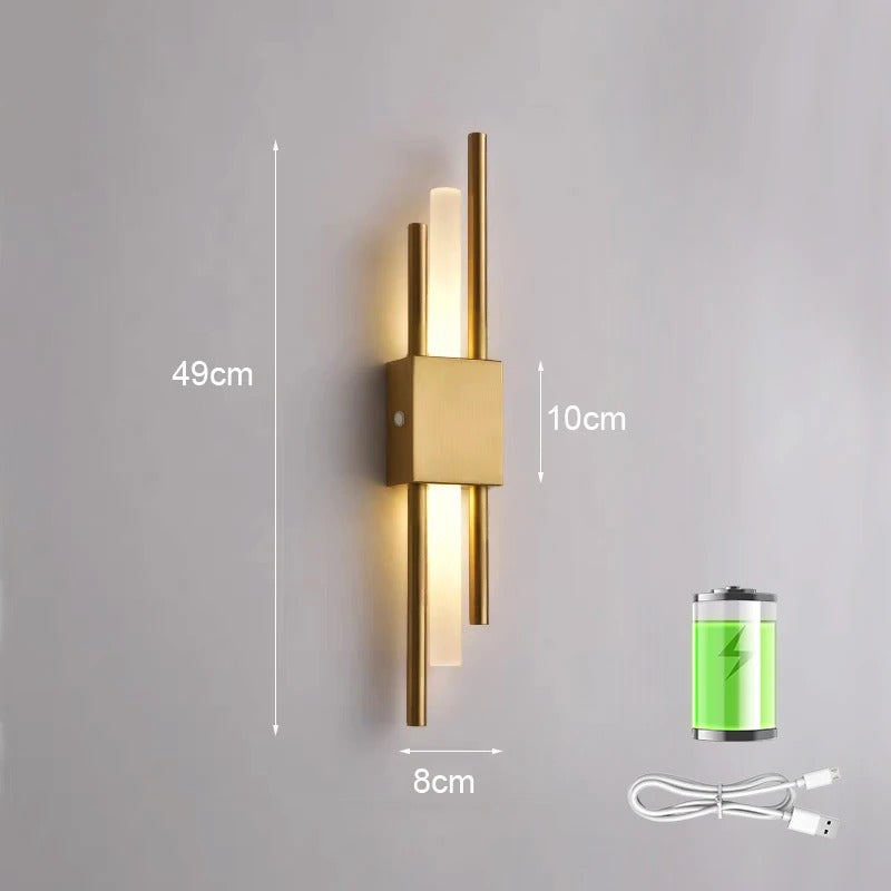 AstraBeam Rechargeable Wireless LED Wall Sconce - OpalDwell