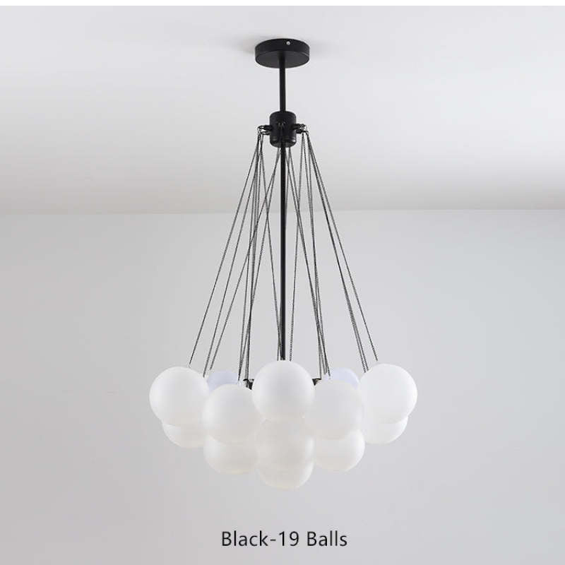 Lumisora Glass and Metal Pendant Light for Living Room - OpalDwell