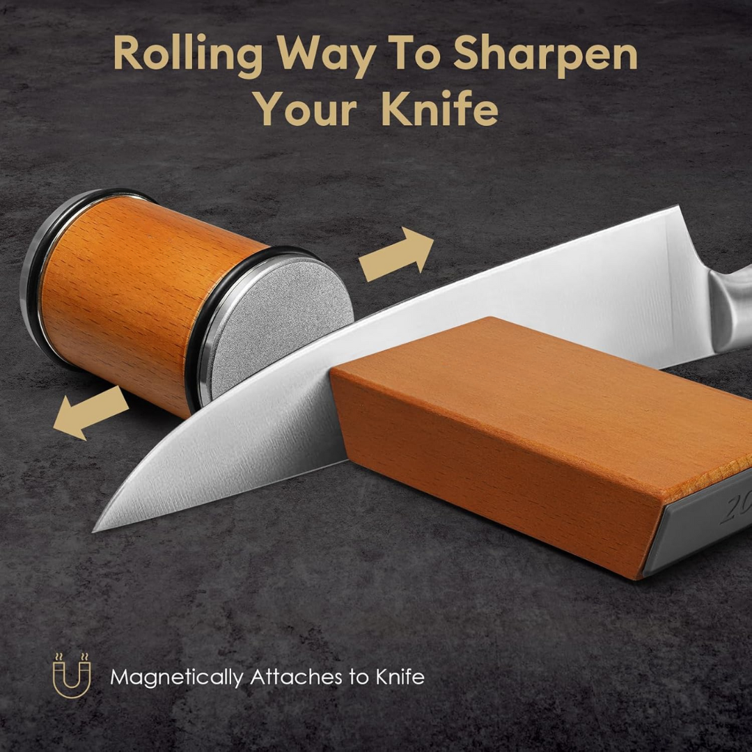 Torrin | Rolling Diamond Knife Sharpener For Effortless Edges - OpalDwell