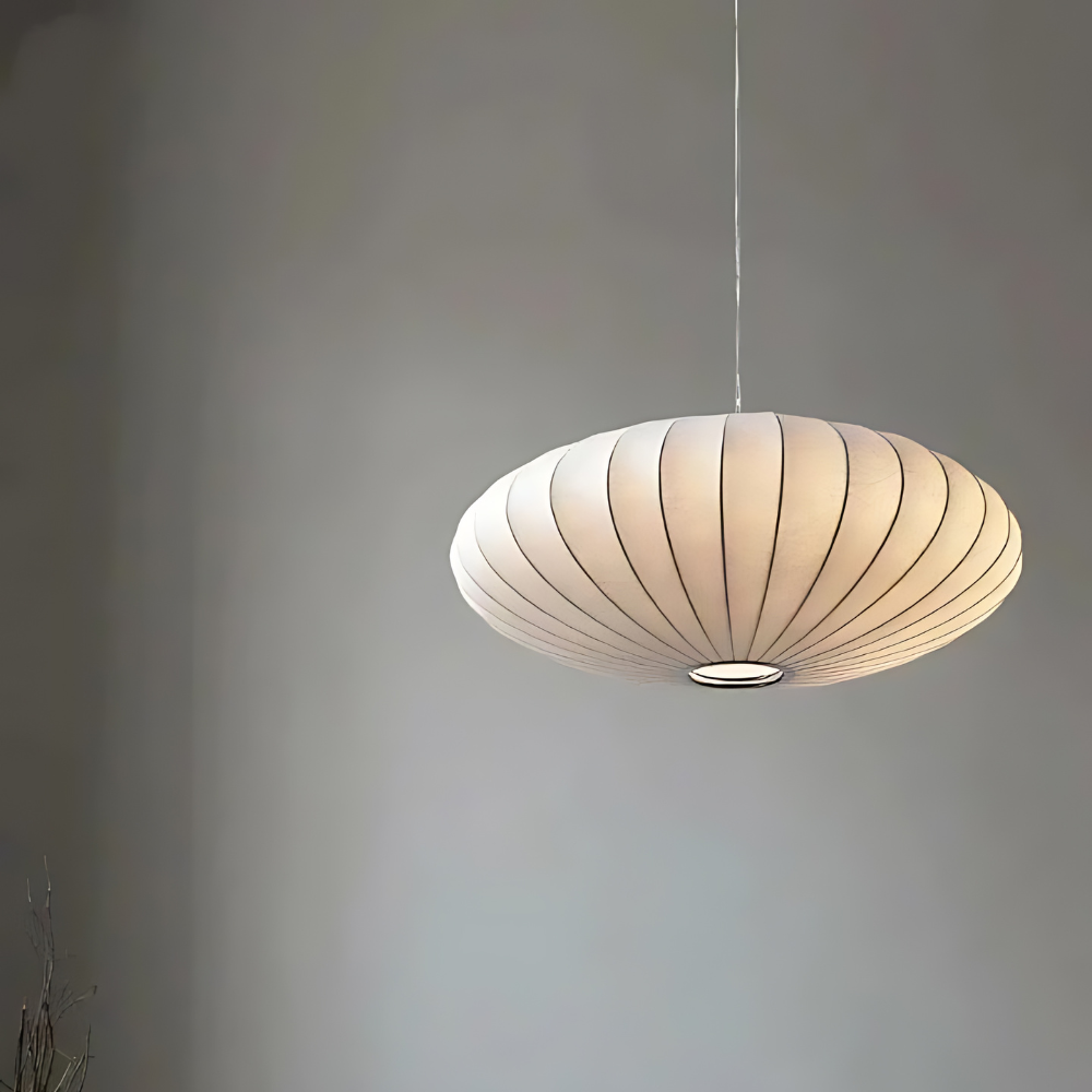 Aethera Silk Ceiling Light for Modern Living Spaces - OpalDwell