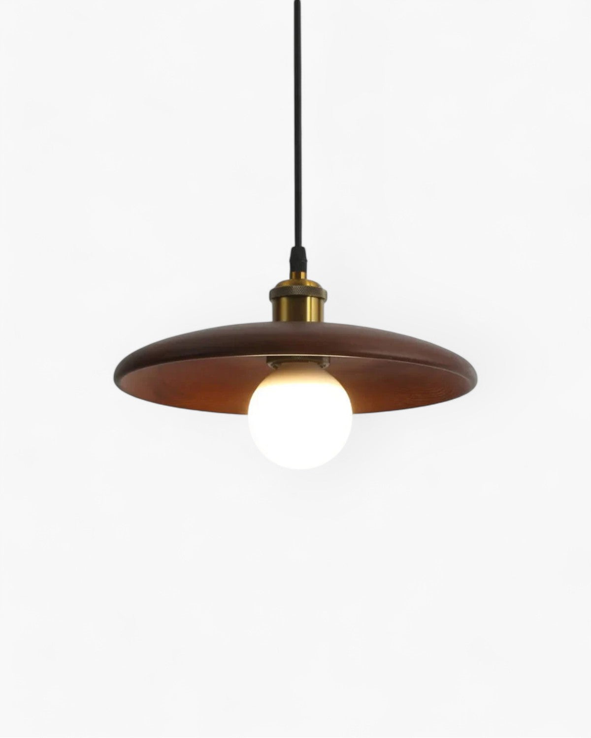 LumaNova Japandi Pendant Light With Slim Wood Shade - OpalDwell