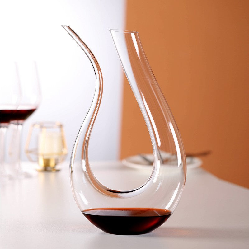 LumenAura Elegant Crystal Glass Wine Decanter for Aeration - OpalDwell