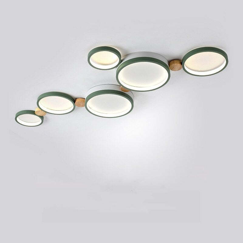 NovaLumen Ceiling Lamp in White and Gray Metal Finish - OpalDwell