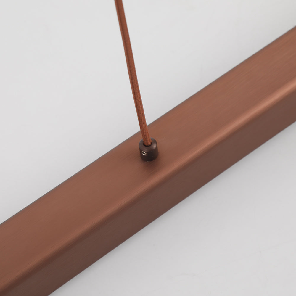Nexis Linear Metal LED Pendant Light in Black and Brown OpalDwell