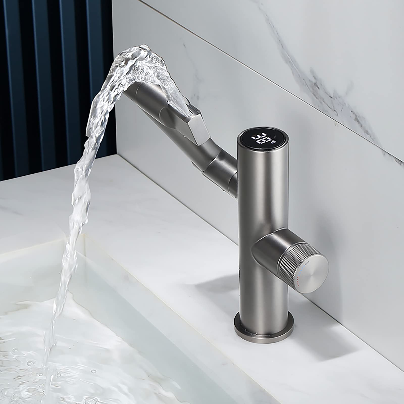 Nerova | Smart Single-Hole Bathroom Faucet with Temperature Readout | OpalDwell OpalDwell