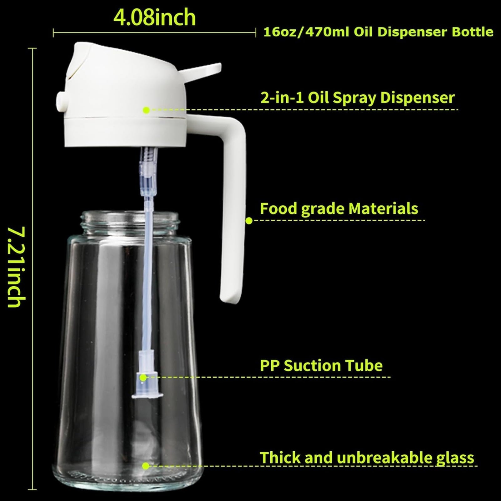 Culina Dual-Action Kitchen Oil Sprayer And Dispenser Bottle - OpalDwell