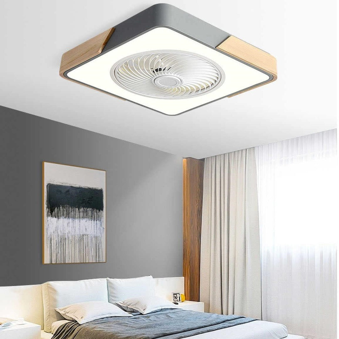 Boreal Timber Ceiling Fan with Energy-Saving LED Light and Wooden Blades - OpalDwell