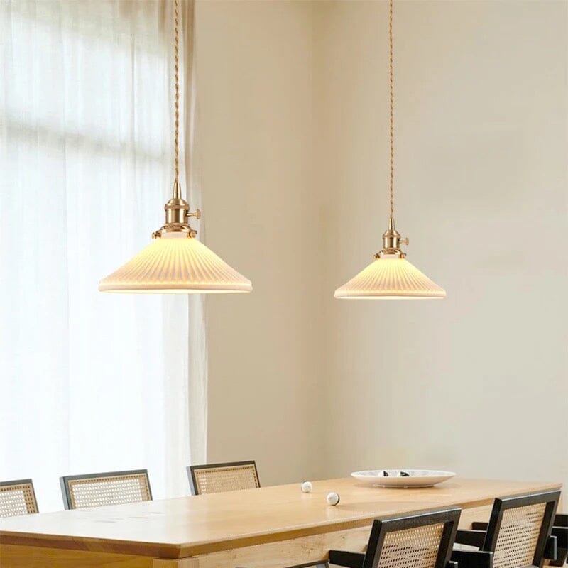 Liora | White Ceramic Pendant Lights - OpalDwell