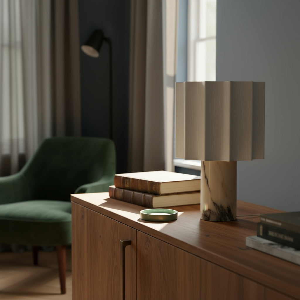 Modern Marble Table Lamp For Elegant Decorative Lighting - OpalDwell