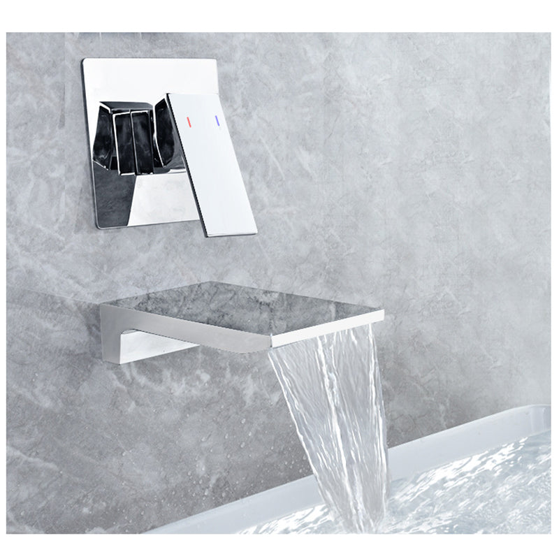 Cascade | Wall-Mounted Single-Handle Waterfall Bathroom Faucet | OpalDwell OpalDwell