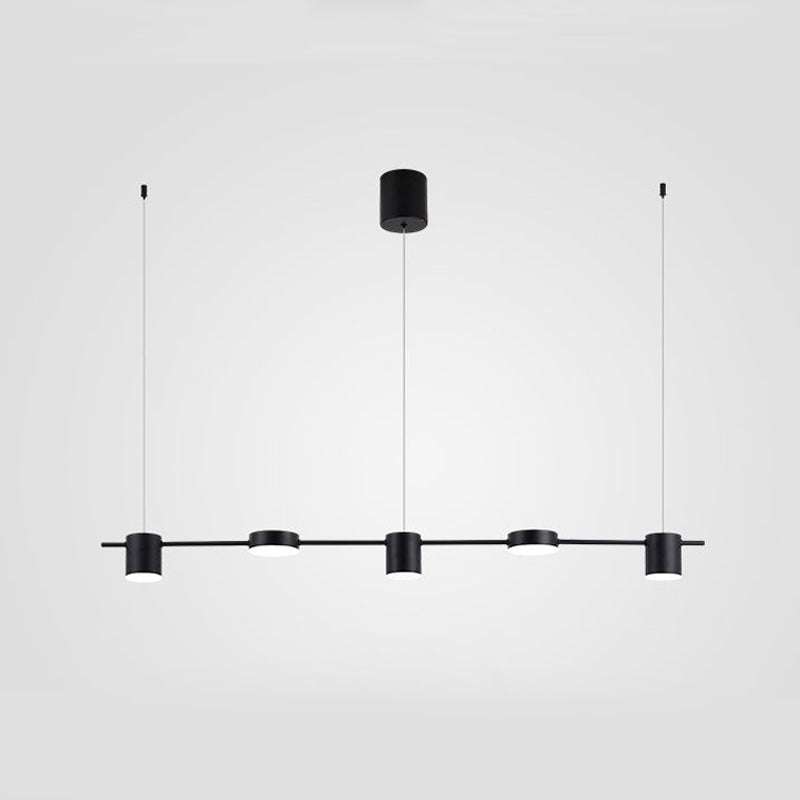 Lyria Drum Pendant Light, Black Gold Finish, 3-5 Lights OpalDwell