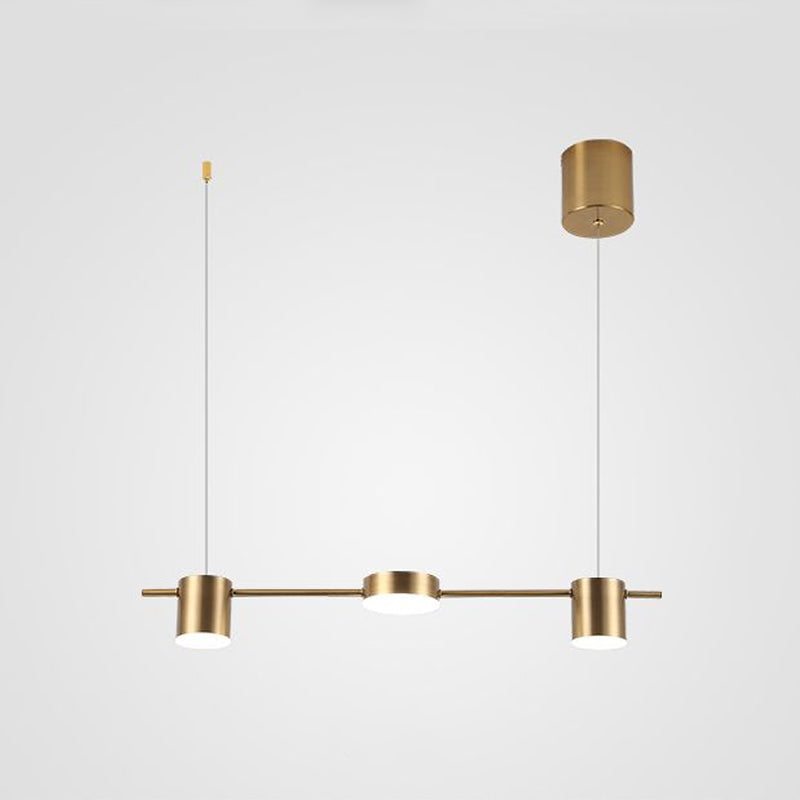 Lyria Drum Pendant Light, Black Gold Finish, 3-5 Lights OpalDwell