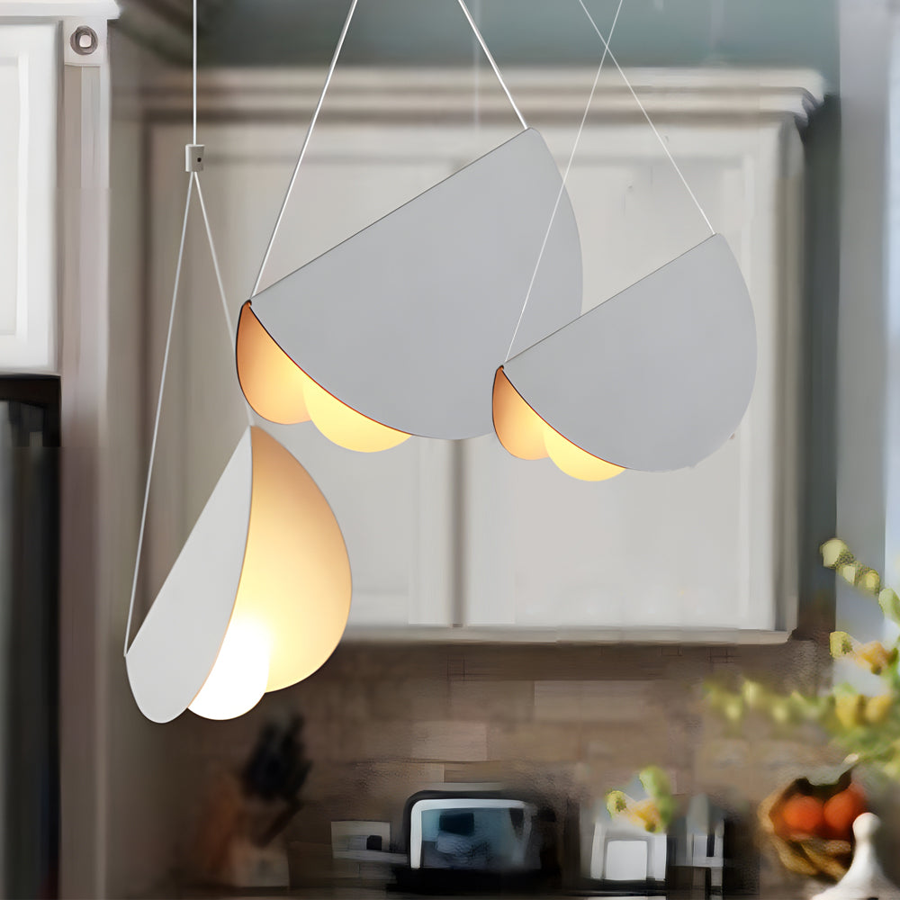 NovaLume Linear Pendant Light in White Matte Metal - OpalDwell