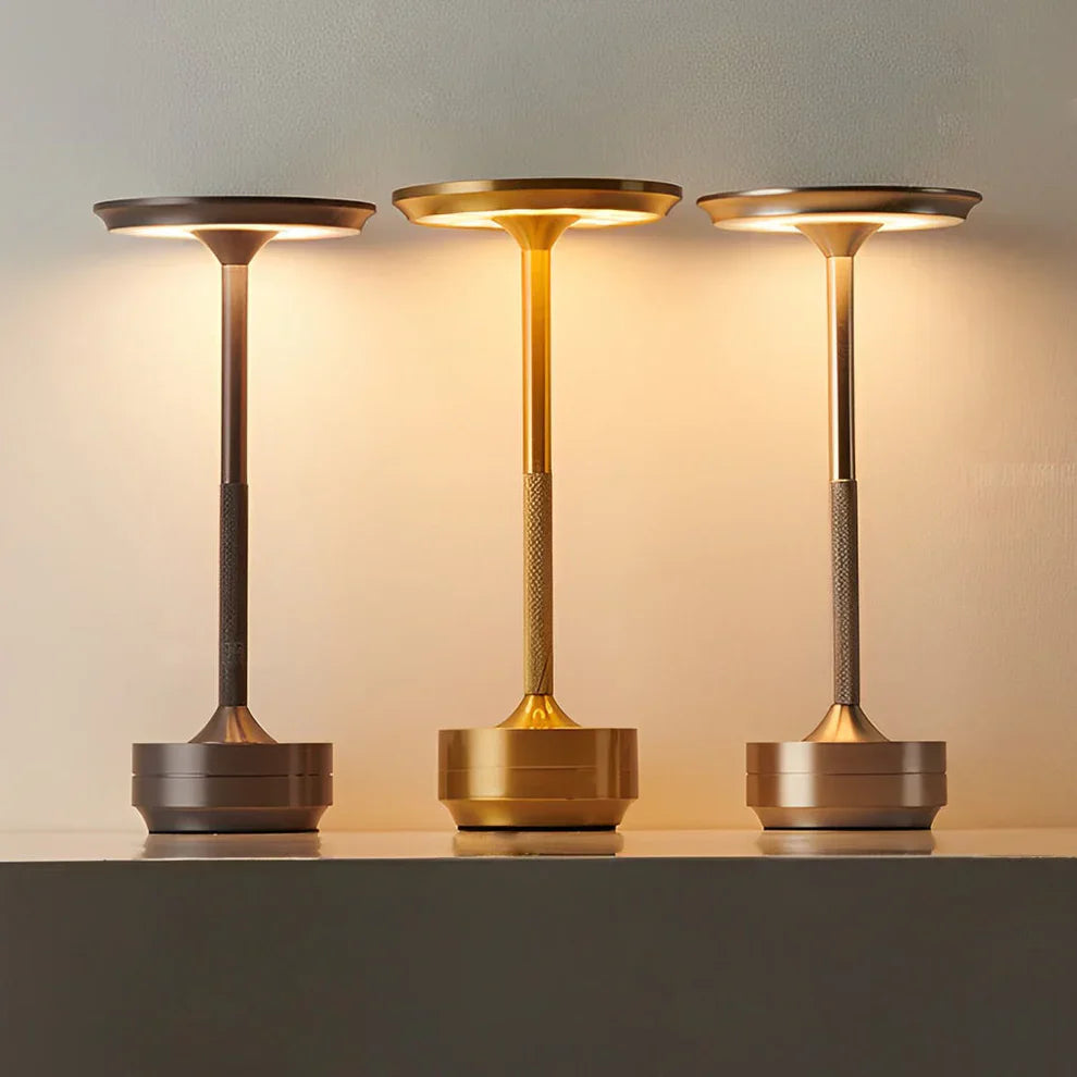 Rechargeable Cordless LED Table Lamp With Touch Dimmer And Modern Metal Design - OpalDwell