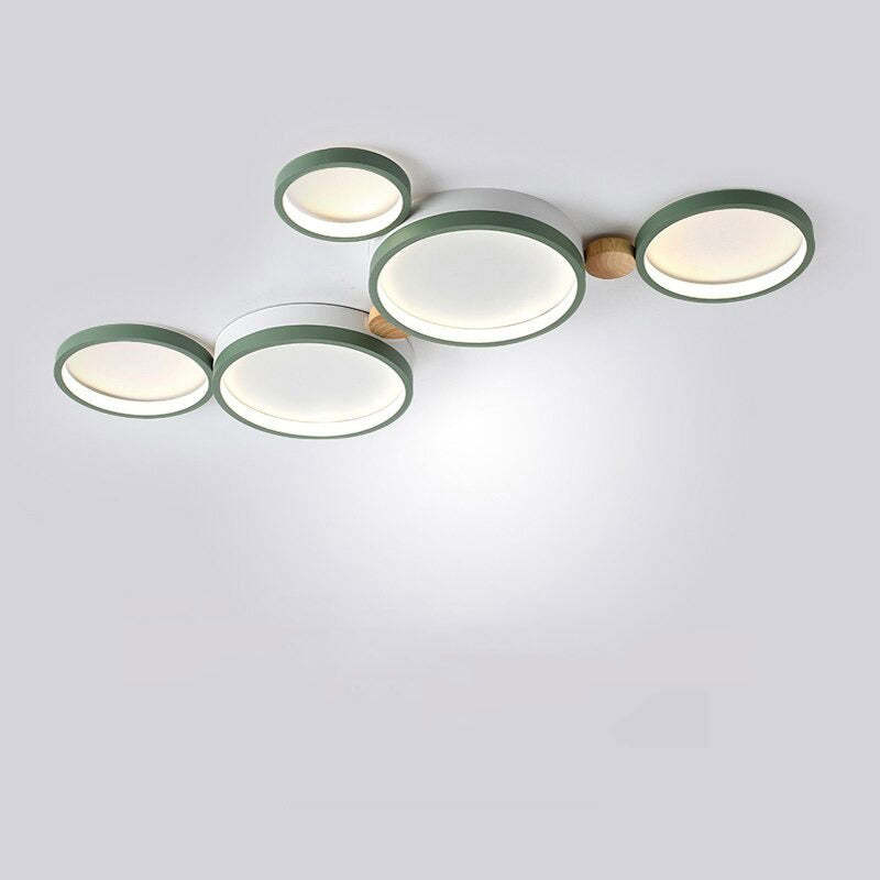 NovaLumen Ceiling Lamp in White and Gray Metal Finish - OpalDwell