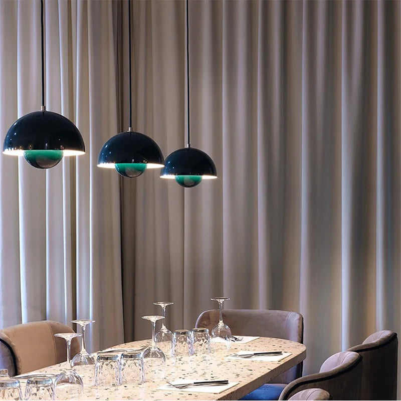 LyraLine Pendant Light With Metal, Glass & Stone Finish - OpalDwell