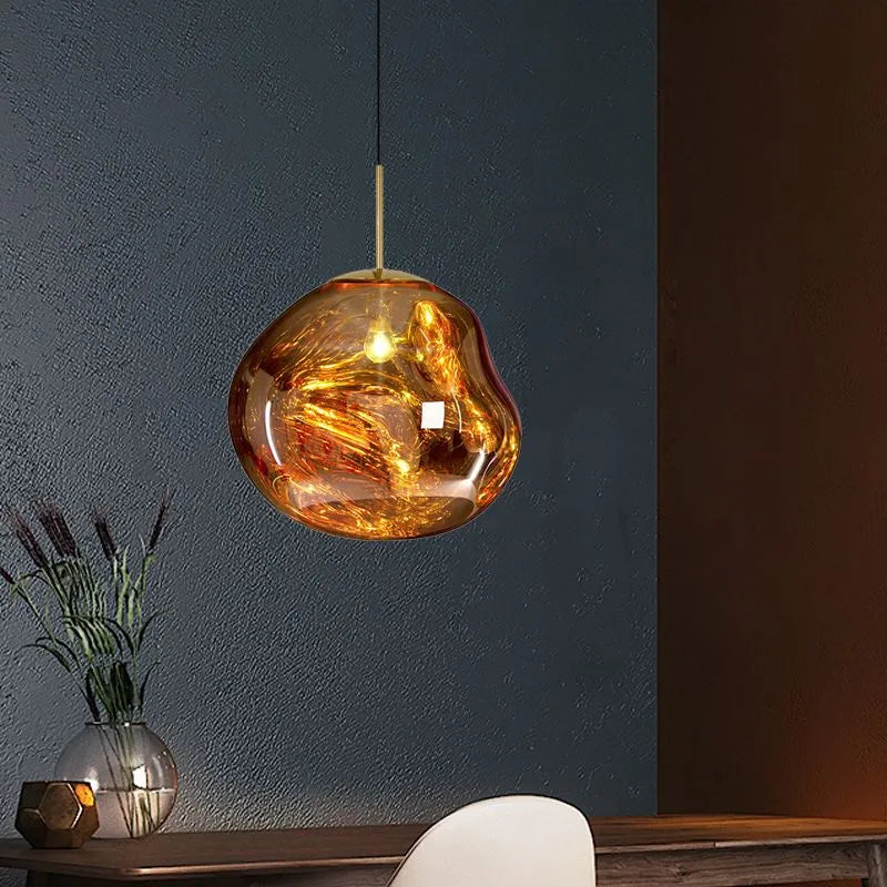 AstraLuma Lava Pendant Lights Four Color Glass Finish - OpalDwell