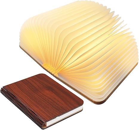 LyraLeaf Open Book LED Lamp For Nightstand Rechargeable Cozy Reading Light - OpalDwell