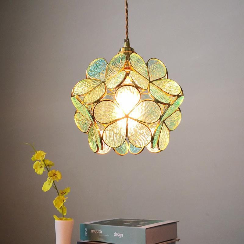 Floral Glass Pendant - OpalDwell