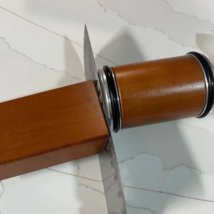 EdgeFlow Dual Grit Rolling Knife Sharpener for Kitchen Restores Sharp Blades - OpalDwell