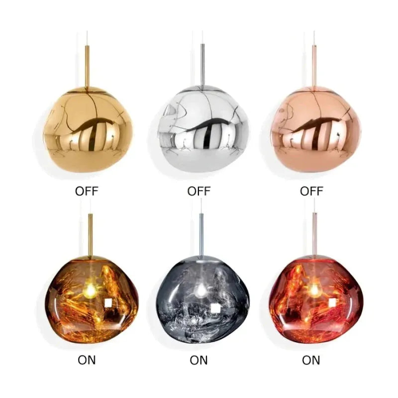 AstraLuma Lava Pendant Lights Four Color Glass Finish - OpalDwell
