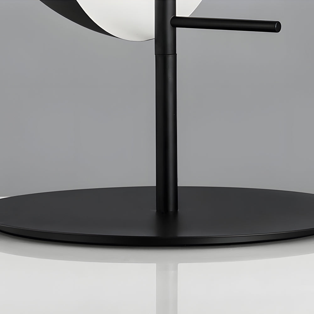 Astrae Table Lamp | Vertical Half Sphere Smoked Screen - OpalDwell
