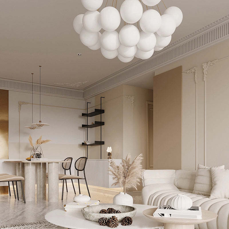 Lumisora Glass and Metal Pendant Light for Living Room - OpalDwell