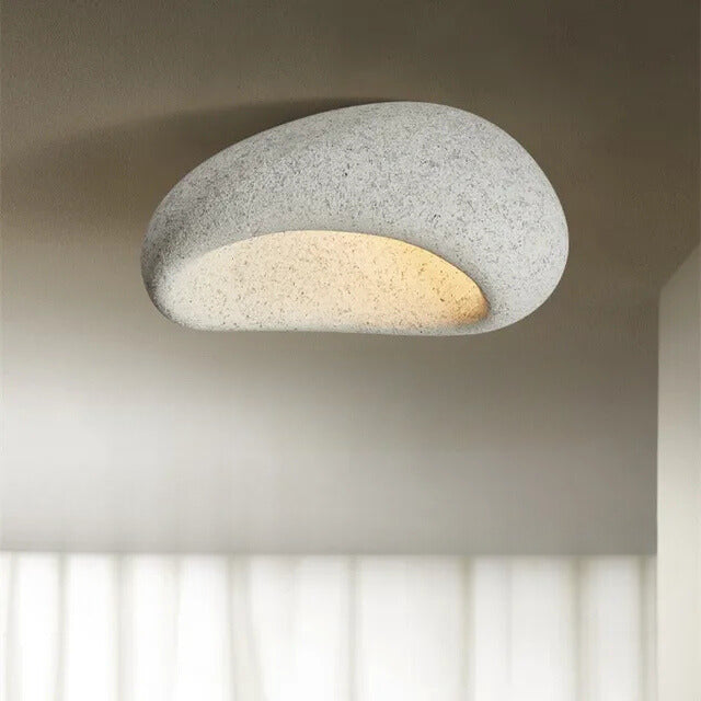 Lumori Ceiling Light with Ambient Glow for Japandi Interiors Earthy Tones OpalDwell