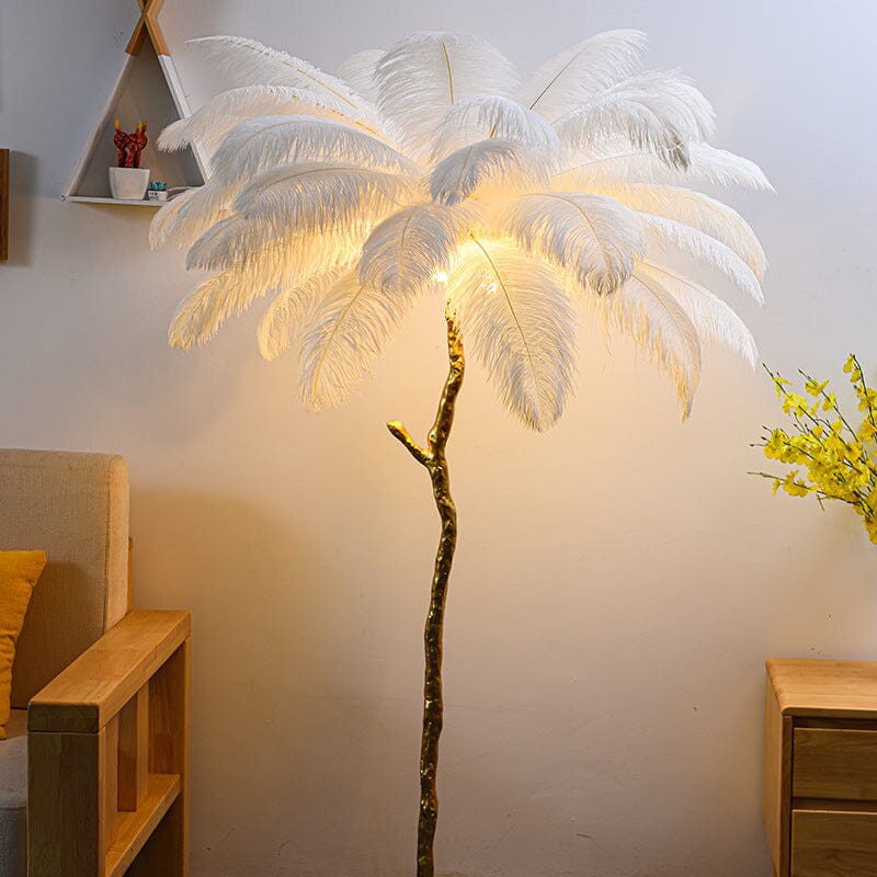 Lunara Feather Effect Floor Lamp OpalDwell