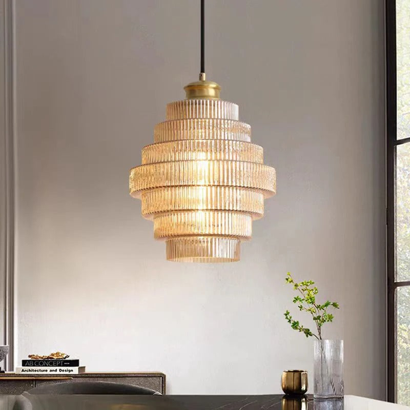 Aurelle Gilded Layered Nordic Chandelier - OpalDwell