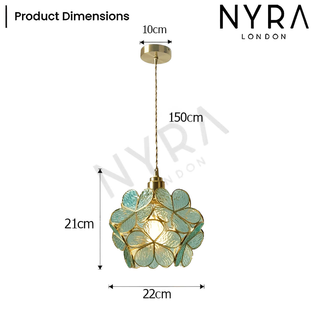 Floral Glass Pendant - OpalDwell