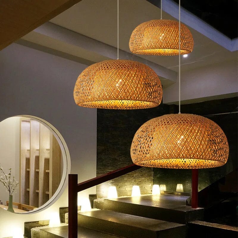 Basket Lampshade in Bamboo - OpalDwell